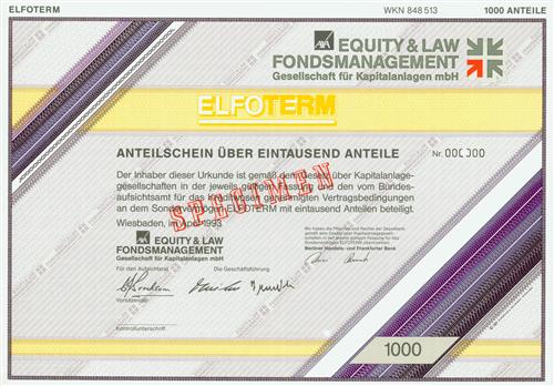 EQUITY & LAW FONDSMANAGEMENT Gesellschaft fr Kapitalanlagen mbH