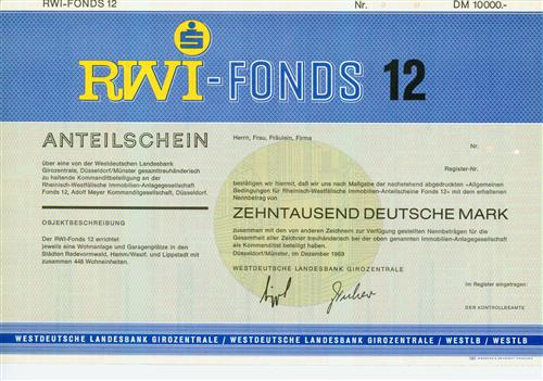 Kommanditgesellschaft Rheinisch-Westflische Immobilien-Anlage GmbH