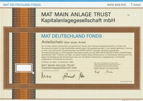 MAT MAIN ANLAGE TRUST Kapitalanlagegesellschaft mbH