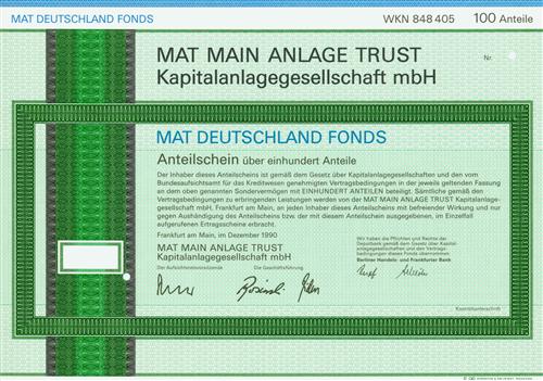 MAT MAIN ANLAGE TRUST Kapitalanlagegesellschaft mbH