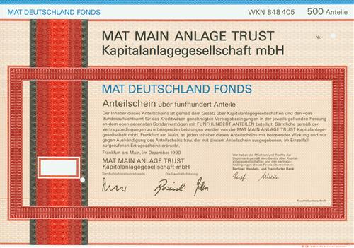 MAT MAIN ANLAGE TRUST Kapitalanlagegesellschaft mbH