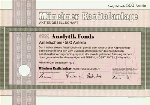 Mnchner Kapitalanlage Aktiengesellschaft