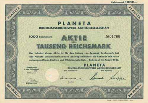 PLANETA Druckmaschinenwerk