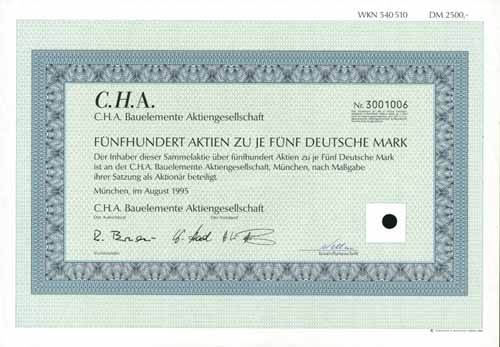 C.H.A. Bauelemente