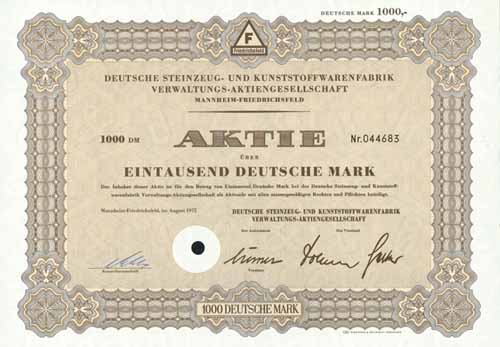 Deutsche Steinzeug- und Kunststoffwarenfabrik