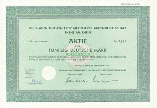 Die Blauen Quellen Fritz Meyer & Co.