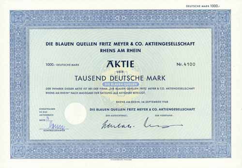 Die Blauen Quellen Fritz Meyer & Co.