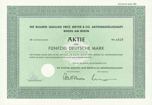 Die Blauen Quellen Fritz Meyer & Co.