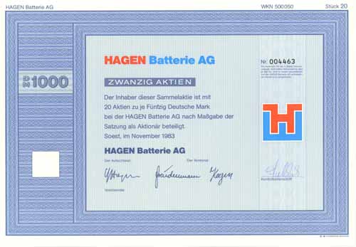 HAGEN Batterie
