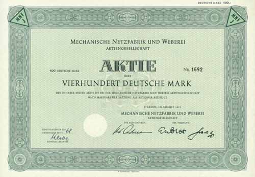 Mechanische Netzfabrik und Weberei