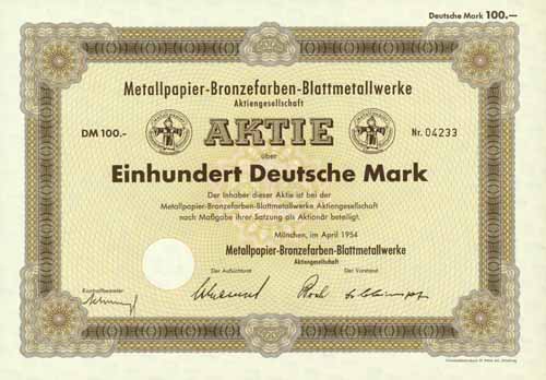 Metallpapier-Bronzefarben-Blattmetallwerke