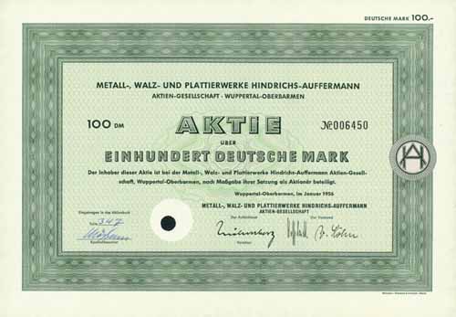 Metall-, Walz- und Plattierwerke Hindrichs-Auffermann