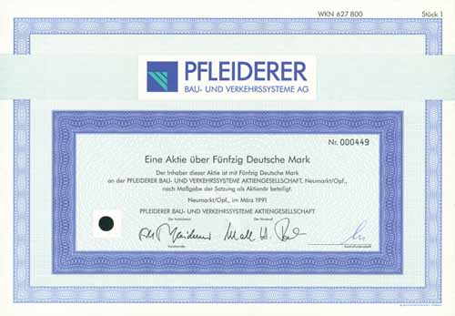 Pfleiderer Bau- und Verkehrssysteme