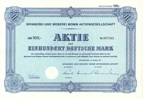 Spinnerei und Weberei Momm