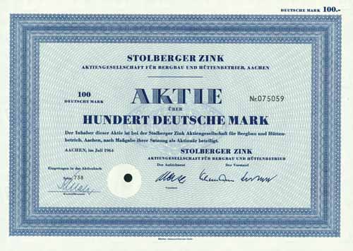 Stolberger Zink AG für Bergbau und Hüttenbetrieb