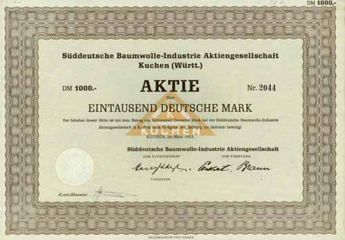 Süddeutsche Baumwolle-Industrie