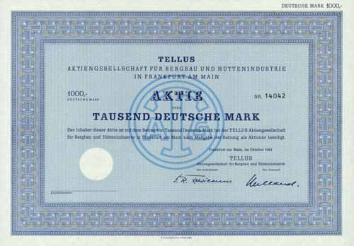TELLUS AG für Bergbau und Hüttenindustrie
