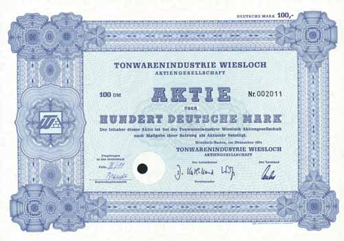 Tonwarenindustrie Wiesloch