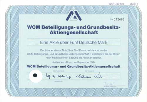 WCM Beteiligungs- und Grundbesitz-AG