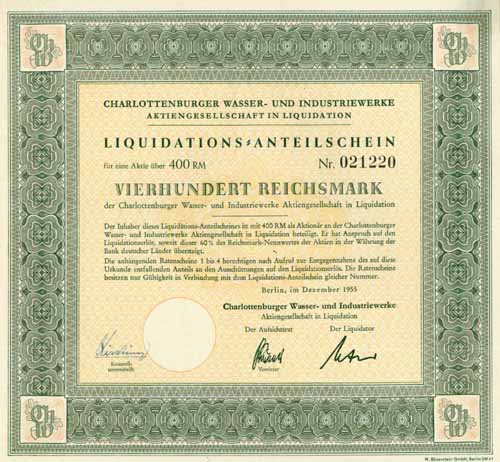 Charlottenburger Wasser- und Industriewerke i.L.