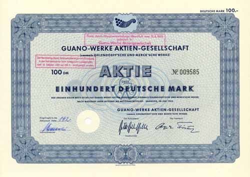 Guano-Werke (vormals Ohlendorff'sche und Merck'sche Werke)