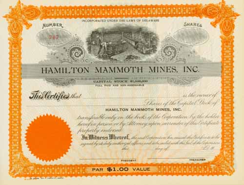 Hamilton Mammoth Mines, Inc.