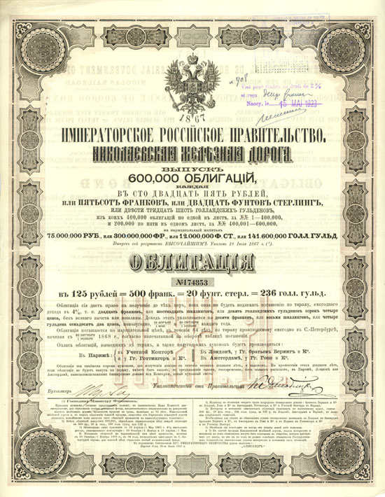 Imperial Government of Russia, Nicolas Railroad