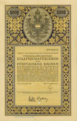 Österreich - 4. Kriegsanleihe, Staatsschatzschein