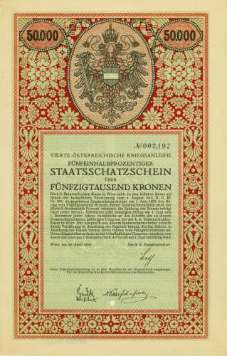 Österreich - 4. Kriegsanleihe, Staatsschatzschein