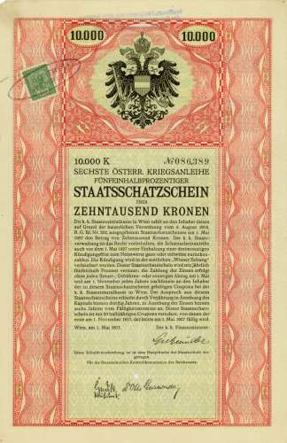 Österreich - 6. Kriegsanleihe, Staatsschatzschein