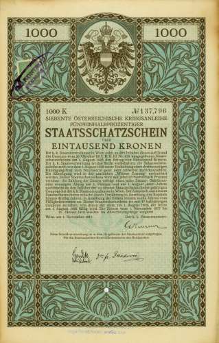 Österreich - 7. Kriegsanleihe, Staatsschatzschein