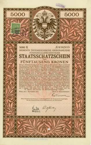 Österreich - 7. Kriegsanleihe, Staatsschatzschein