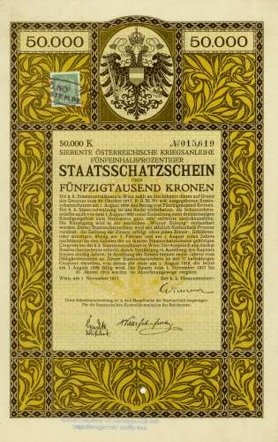 Österreich - 7. Kriegsanleihe, Staatsschatzschein
