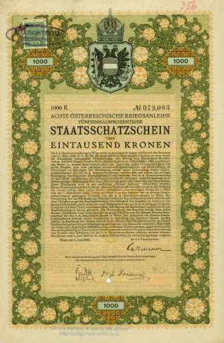 Österreich - 8. Kriegsanleihe, Staatsschatzschein