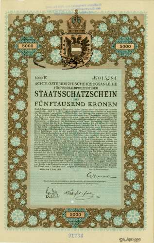 Österreich - 8. Kriegsanleihe, Staatsschatzschein