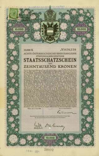 Österreich - 8. Kriegsanleihe, Staatsschatzschein