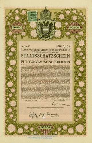 Österreich - 8. Kriegsanleihe, Staatsschatzschein
