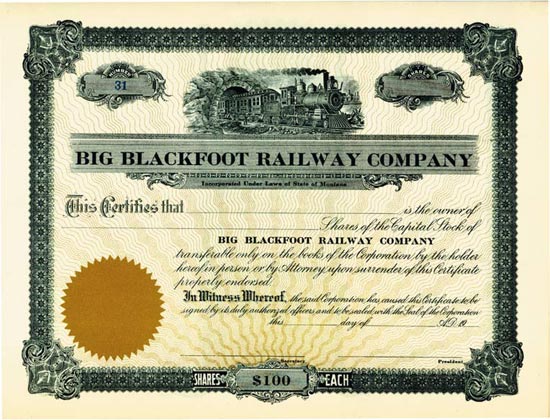 Big Blackfoot Railway Company