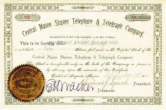 Central Maine Shaver Telephone & Telegraph Company