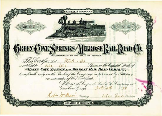 Green Cove Springs and Melrose Rail Road Co.