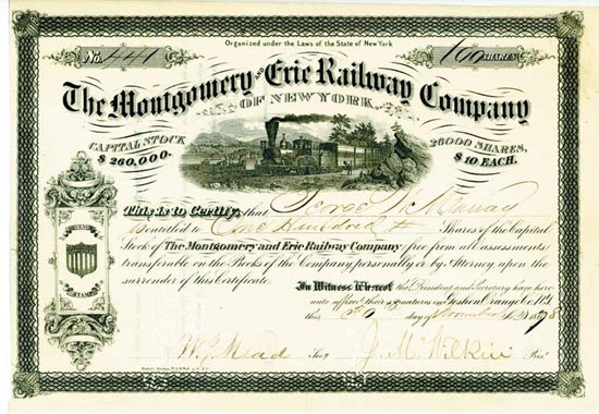 Montgomery and Erie Railway of New York