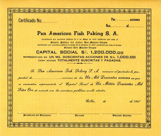 Pan American Fish Paking S. A.