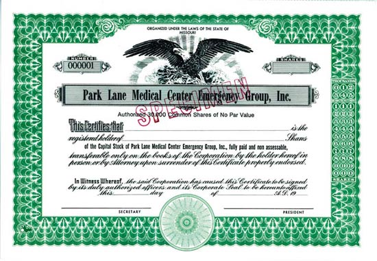 Park Lane Medical Center Emergency Group, Inc.