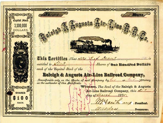 Raleigh & Augusta Air-Line R. R. Co.