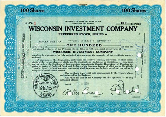 Wisconsin Investment Company