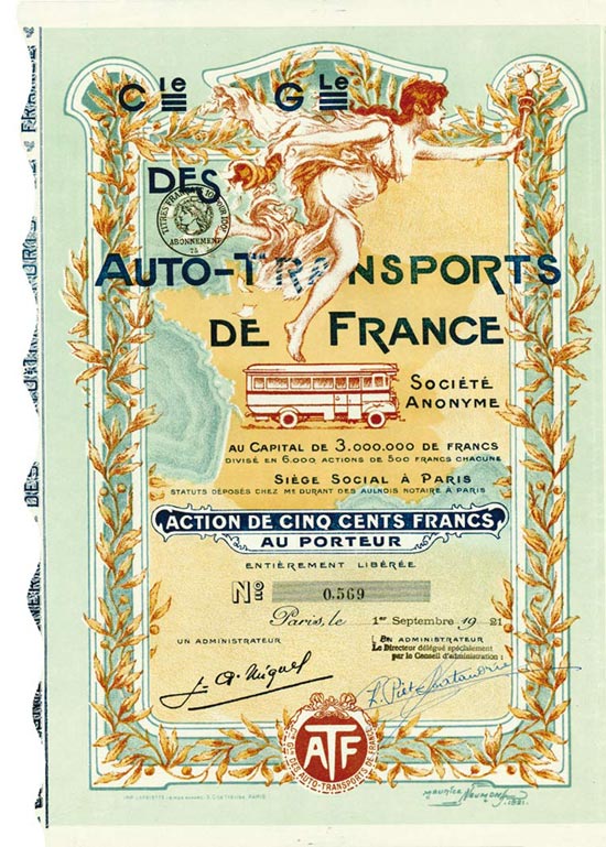 Compagnie Générale des Auto-Transports de Francs Société Anonyme
