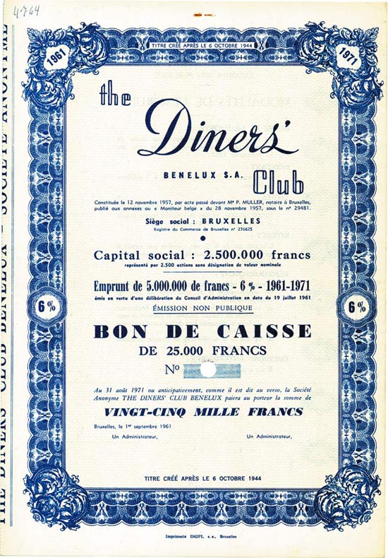 Diners' Club Benelux S. A.