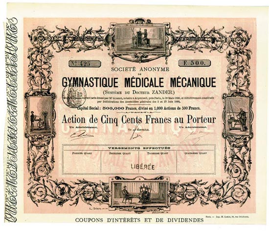Société Anonyme de Gymnastique Médicale Mécanique (Systeme du Docteur Zander)