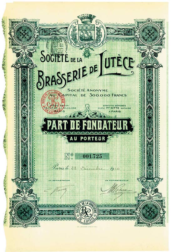 Société de la Brasserie de Lutèce Société Anonyme