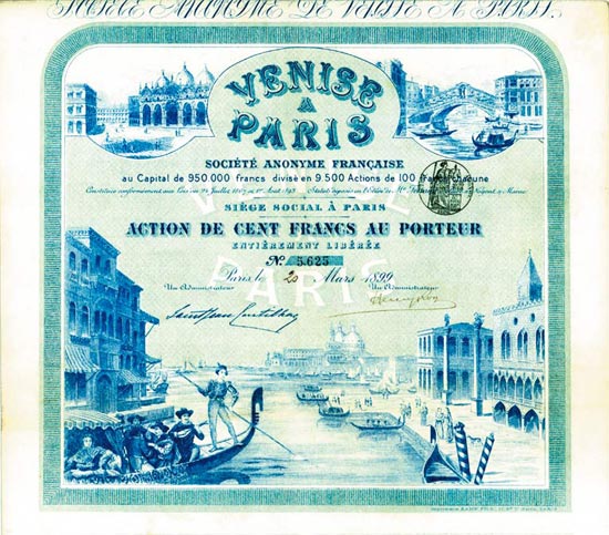 Venise a Paris Société Anonyme Francaise